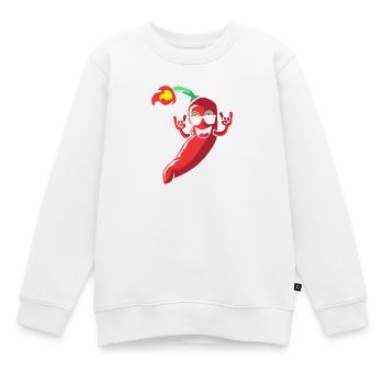 Chipotle Chilli Jalapeno Scharf Chili Chilischote - Kinder Premium Organic Sweatshirt - Weiß - Vorne - AI Model Kid Male (0cm)