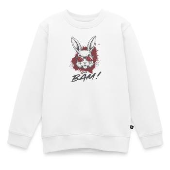 Cool Bunny BÄM Statement Statement Drôle - Sweat Premium enfant bio - blanc - Devant - AI Model Kid Male (0cm)