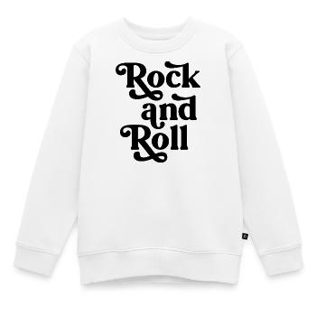 Conception typographique vintage rock and roll - Sweat Premium enfant bio - blanc - Devant - AI Model Kid Male (0cm)