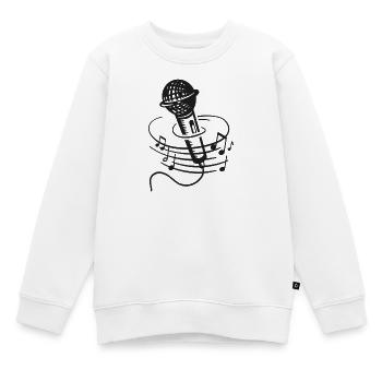 Sänger Mikrofon Karaoke Musiker Mikrophon Singen - Kinder Premium Organic Sweatshirt - Weiß - Vorne - AI Model Kid Male (0cm)