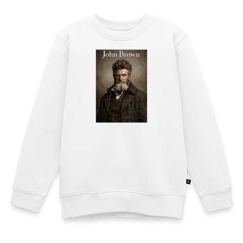 John Brown Portrait. - Kinder Premium Organic Sweatshirt - Weiß - Vorne - AI Model Kid Male (0cm)