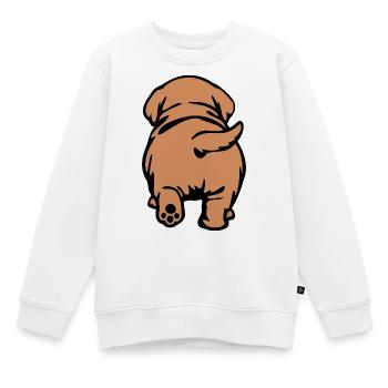 Hunde Rücken - Kinder Premium Organic Sweatshirt - Weiß - Vorne - AI Model Kid Male (0cm)