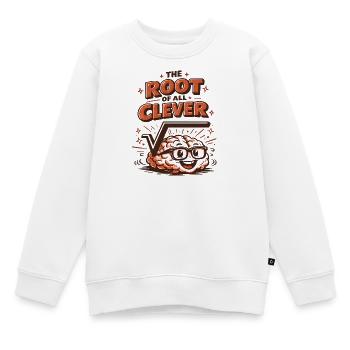 Wurzel aller Klugheit | Mathelehrer Nerd - Kinder Premium Organic Sweatshirt - Weiß - Vorne - AI Model Kid Male (0cm)