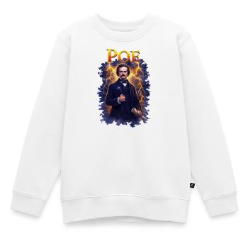 Edgar Allan Poe Porträt - Kinder Premium Organic Sweatshirt - Weiß - Vorne - AI Model Kid Male (0cm)