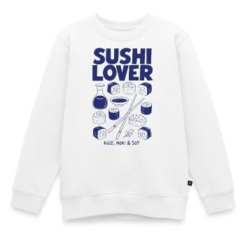 Amoureux du sushi : riz, nori et soja - Sweat Premium enfant bio - blanc - Devant - AI Model Kid Male (0cm)