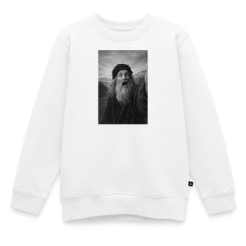 Leonardo Da Vinci Selbstporträt - Kinder Premium Organic Sweatshirt - Weiß - Vorne - AI Model Kid Male (0cm)