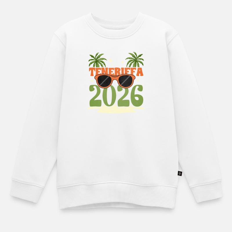 Teneriffa 2026 - Kinder Premium Organic Sweatshirt - Weiß