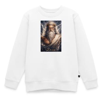 Zeus Porträt - Kinder Premium Organic Sweatshirt - Weiß - Vorne - AI Model Kid Male (0cm)