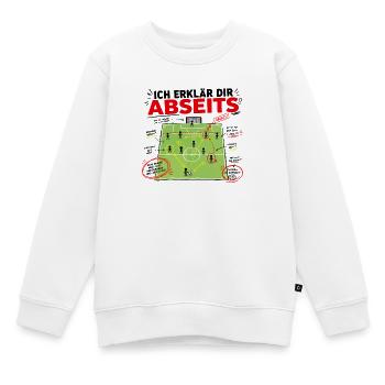 Abseits Erklärt Chaos Fußball Taktik Lustig  - Kinder Premium Organic Sweatshirt - Weiß - Vorne - AI Model Kid Male (0cm)