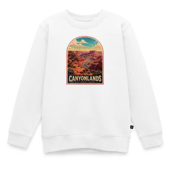 Canyonlands National park  - Kinder Premium Organic Sweatshirt - Weiß - Vorne - AI Model Kid Male (0cm)