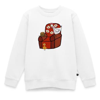 Lustige Hühner Feierabend Huhn  - Kinder Premium Organic Sweatshirt - Weiß - Vorne - AI Model Kid Male (0cm)