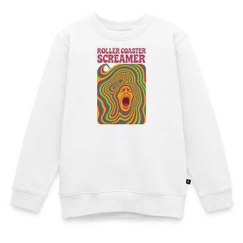 Achterbahn Schreihals | Freizeitpark - Kinder Premium Organic Sweatshirt - Weiß - Vorne - AI Model Kid Male (0cm)