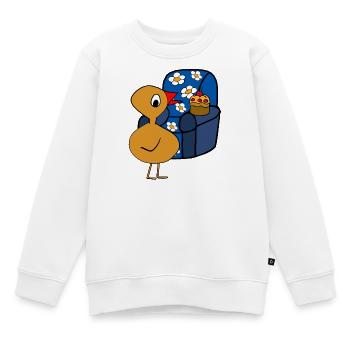 Küken Muffin Sessel Feierabend Huhn - Kinder Premium Organic Sweatshirt - Weiß - Vorne - AI Model Kid Male (0cm)