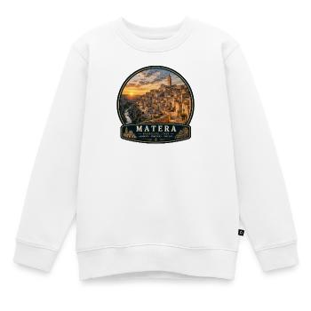 Mediterraner Urlaub in Matera Italien Altstadt - Kinder Premium Organic Sweatshirt - Weiß - Vorne - AI Model Kid Male (0cm)