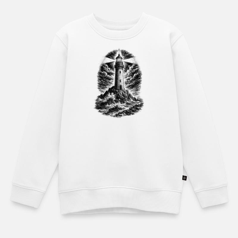 Phare - Sweat Premium enfant bio - blanc