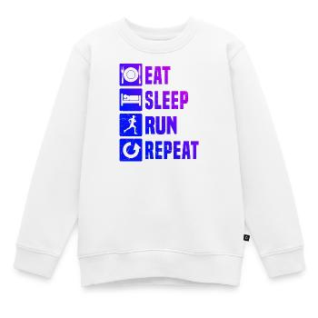 Geschenkidee für einen Running mit Running - Kinder Premium Organic Sweatshirt - Weiß - Vorne - AI Model Kid Male (0cm)
