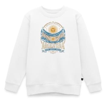 Argentinien Sonnenflagge Vintage - Kinder Premium Organic Sweatshirt - Weiß - Vorne - AI Model Kid Male (0cm)