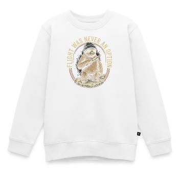 Kämpfender Faultier mit Messer - Kinder Premium Organic Sweatshirt - Weiß - Vorne - AI Model Kid Male (0cm)