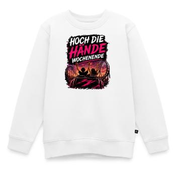 Kirmes-Merch „Wochenende“ - Kinder Premium Organic Sweatshirt - Weiß - Vorne - AI Model Kid Male (0cm)