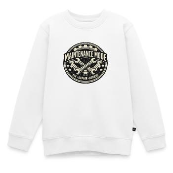 Mode maintenance Logo rétro de l’atelier - Sweat Premium enfant bio - blanc - Devant - AI Model Kid Male (0cm)