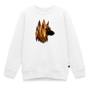 Art du berger de la forêt malinois belge - Sweat Premium enfant bio - blanc - Devant - AI Model Kid Male (0cm)