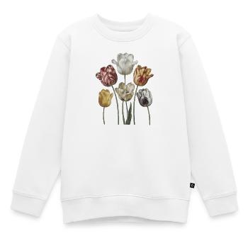 Aquarelles vintage de bouquets de tulipes - Sweat Premium enfant bio - blanc - Devant - AI Model Kid Male (0cm)