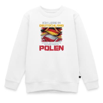 Ich Lebe In Deutschland Polen - Kinder Premium Organic Sweatshirt - Weiß - Vorne - AI Model Kid Male (0cm)