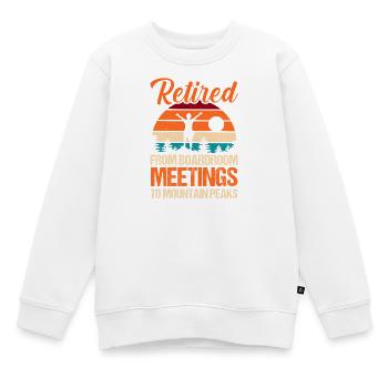 Randonnée sur un sentier de montagne Randonnée en plein air à la retraite - Sweat Premium enfant bio - blanc - Devant - AI Model Kid Male (0cm)
