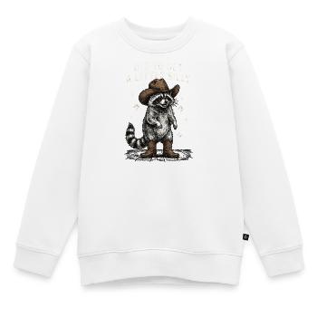 Je pars faire un peu la folie - Sweat Premium enfant bio - blanc - Devant - AI Model Kid Male (0cm)
