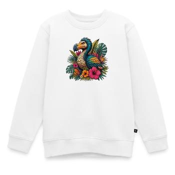 Magie tropicale colorée du perroquet - Sweat Premium enfant bio - blanc - Devant - AI Model Kid Male (0cm)