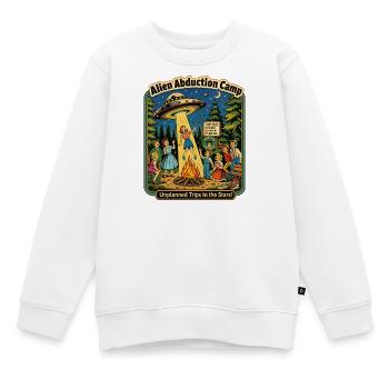 Alien-Entführungslager: Ungeplante Reisen - Kinder Premium Organic Sweatshirt - Weiß - Vorne - AI Model Kid Male (0cm)