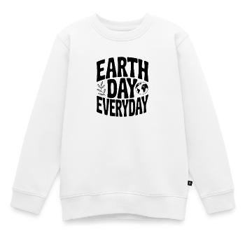 Jour de la Terre tous les jours - Sweat Premium enfant bio - blanc - Devant - AI Model Kid Male (0cm)