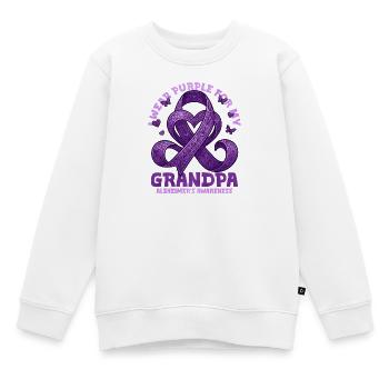 Grand-père – Éducation à Alzheimer - Sweat Premium enfant bio - blanc - Devant - AI Model Kid Male (0cm)