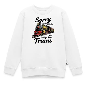 Zug Humor - Kinder Premium Organic Sweatshirt - Weiß - Vorne - AI Model Kid Male (0cm)