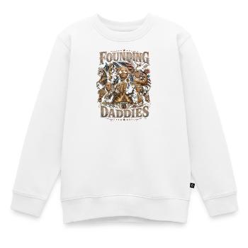 Pères fondateurs, 4 juillet - Sweat Premium enfant bio - blanc - Devant - AI Model Kid Male (0cm)