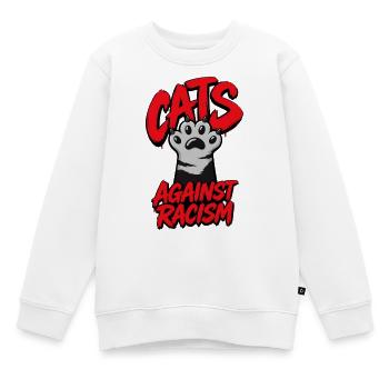 Chats contre le racisme – Katzen gegen Rassismus - Sweat Premium enfant bio - blanc - Devant - AI Model Kid Male (0cm)