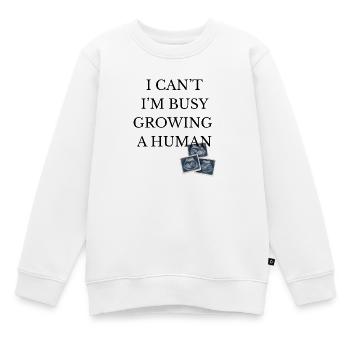 occupé à faire grandir un humain - Sweat Premium enfant bio - blanc - Devant - AI Model Kid Male (0cm)