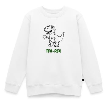 Connaisseurs de thé Tea-Rex - Sweat Premium enfant bio - blanc - Devant - AI Model Kid Male (0cm)