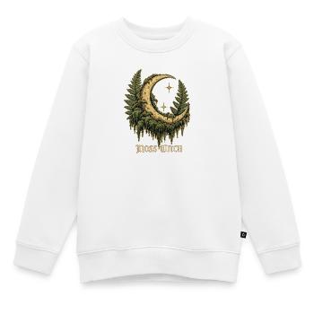 Sorcière des Bois Sombres, Sorcière de la Mousse Forêt Gothique Cresce - Sweat Premium enfant bio - blanc - Devant - AI Model Kid Male (0cm)