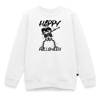 Danse du dab à la citrouille d’Halloween Squelette d’Halloween - Sweat Premium enfant bio - blanc - Devant - AI Model Kid Male (0cm)