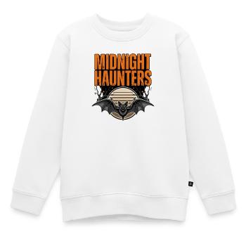 Halloween Bat – Midnight Haunters - Kinder Premium Organic Sweatshirt - Weiß - Vorne - AI Model Kid Male (0cm)