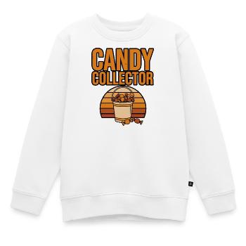 Bonbons d’Halloween – Collectionneur de bonbons - Sweat Premium enfant bio - blanc - Devant - AI Model Kid Male (0cm)