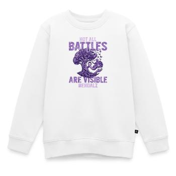 Endalz Unsichtbare Kämpfe Der Demenz - Kinder Premium Organic Sweatshirt - Weiß - Vorne - AI Model Kid Male (0cm)