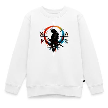 Silhouette de la roue chromatique dans Ink Splash - Sweat Premium enfant bio - blanc - Devant - AI Model Kid Male (0cm)