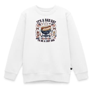 Aujourd’hui est une mauvaise journée pour être un hot-dog - Sweat Premium enfant bio - blanc - Devant - AI Model Kid Male (0cm)
