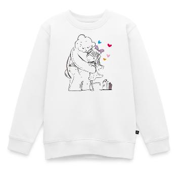 Teddy fährt in den Urlaub - Kinder Premium Organic Sweatshirt - Weiß - Vorne - AI Model Kid Male (0cm)