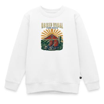 Aufgewachsen auf ländlichen Bauernhöfen, Bauernleben Südstaatlicher Stolz - Kinder Premium Organic Sweatshirt - Weiß - Vorne - AI Model Kid Male (0cm)