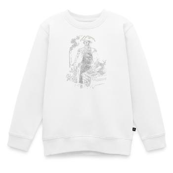 George Washington beim BBQ Grillen - Kinder Premium Organic Sweatshirt - Weiß - Vorne - AI Model Kid Male (0cm)