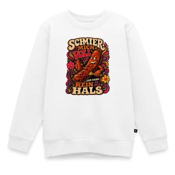 Schmier mich voll! - Kinder Premium Organic Sweatshirt - Weiß - Vorne - AI Model Kid Male (0cm)