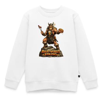 Bratwurst Viking - Kinder Premium Organic Sweatshirt - Weiß - Vorne - AI Model Kid Male (0cm)
